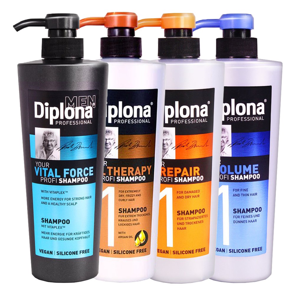 【德國Diplona】洗髮-沙龍級摩洛哥堅果油/機能活力/強力修護/豐盈亮采洗髮乳