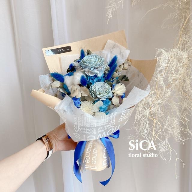 現貨 太陽玫瑰通草索拉花乾燥花畢業花束情人節花束時尚花束韓式花束彩色乒乓菊花束母親節花束 蝦皮購物