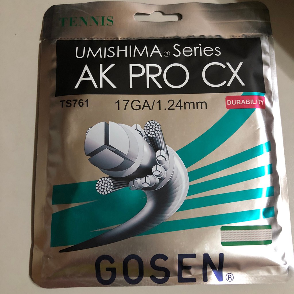 (羽球世家) Gosen高神 網球線 AK PRO CX 17 高彈絕加控球性 線徑1.24mm 日本銷售第一