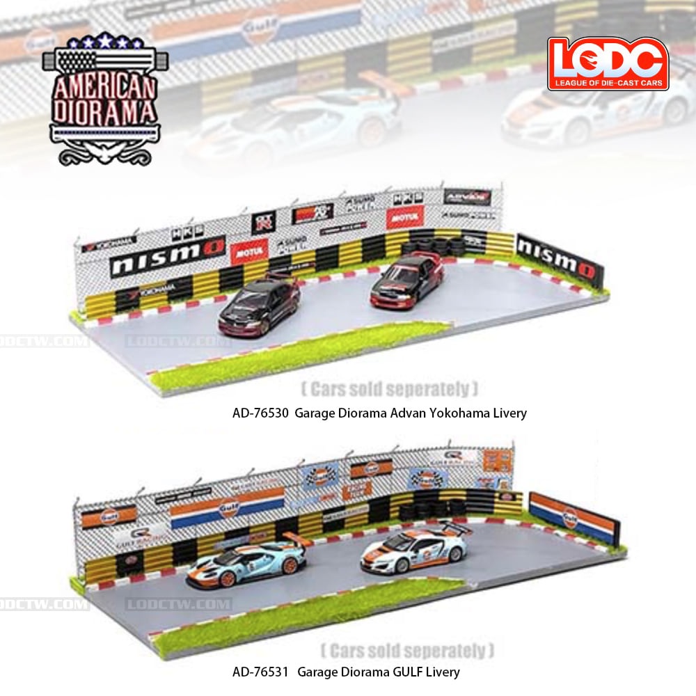 American Diorama 1:64 Mijo限定 Racetrack Diorama Advan / Gulf