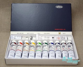 Holbein Artists' Oil Color日本好賓牌專家級油畫顏料12色20ml 套組 紙盒裝H905