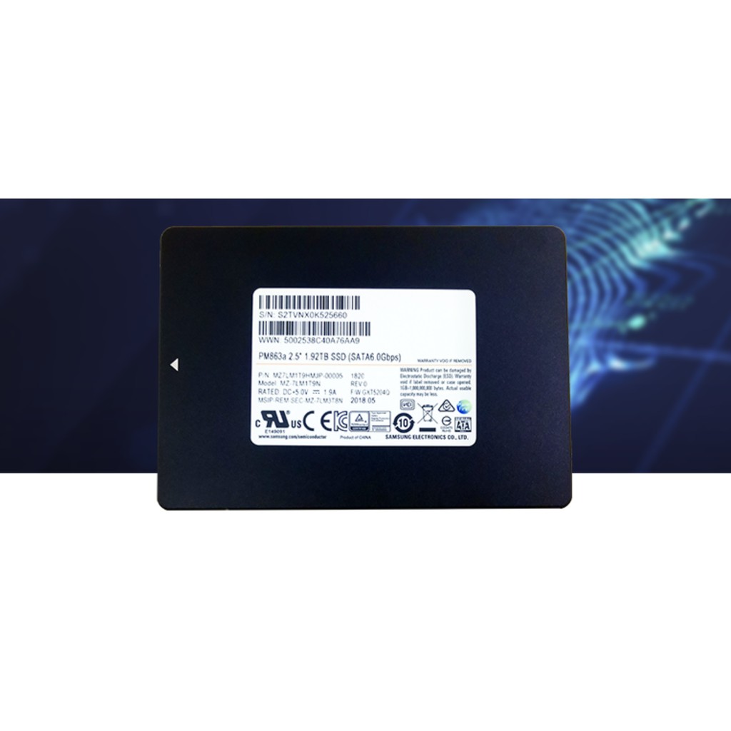 全新 三星 SSD SATA MLC 企業級 SM863A 1.92TB
