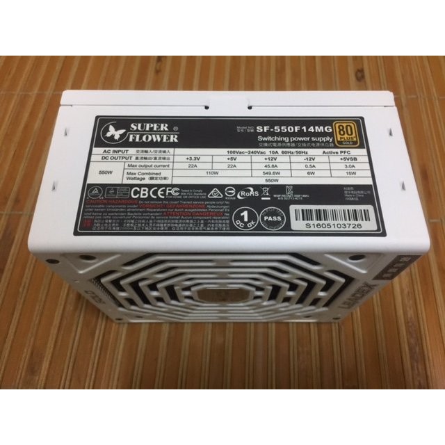 振華 冰山金蝶 550W 80+ 金牌 全模組 日系電容 5年保固 LEADEX SF-550F14MG含發票影本