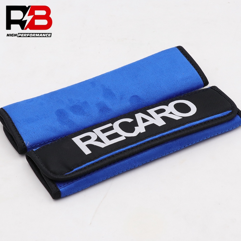 Jdm 風格安全帶套肩墊一對帶刺繡 Recaro 賽車標誌