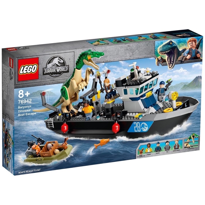 全新未拆封 樂高LEGO 76942 侏儸紀世界系列 堅爪龍小艇脫逃