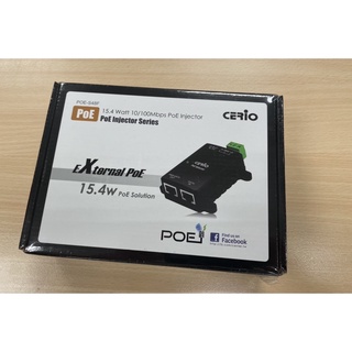 CERIO【POE-S48F】PoE Series-15.4watt PoE Injector 網路電源供應器