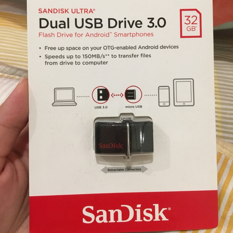 SanDisk快閃隨身碟 32GB 全新 隨身相簿 空間 迷你 記憶 android USB