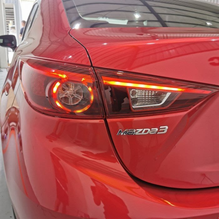 巨城汽車 HID 魂動 14-17 MAZDA3 4門 4D LED 光柱尾燈 後燈 低配改高配 方向燈跑馬