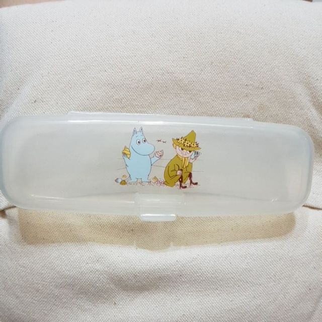 日貨餐具收納Moomin系列日本嚕嚕米小不點阿金Skater環保餐具收納盒眼鏡盒透明盒餐具盒扣式盒