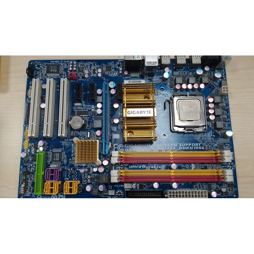 主機板 技嘉 GA-P35-DS3 + CPU 925D 風扇
