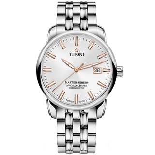 TITONI 梅花 大師系列 天文台認證 經典機械腕錶 83188S-575R
