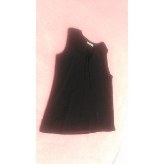 ❀甜心棧❀黑色素面小領結綁帶上衣(黑XL) #轉賣OB嚴選#