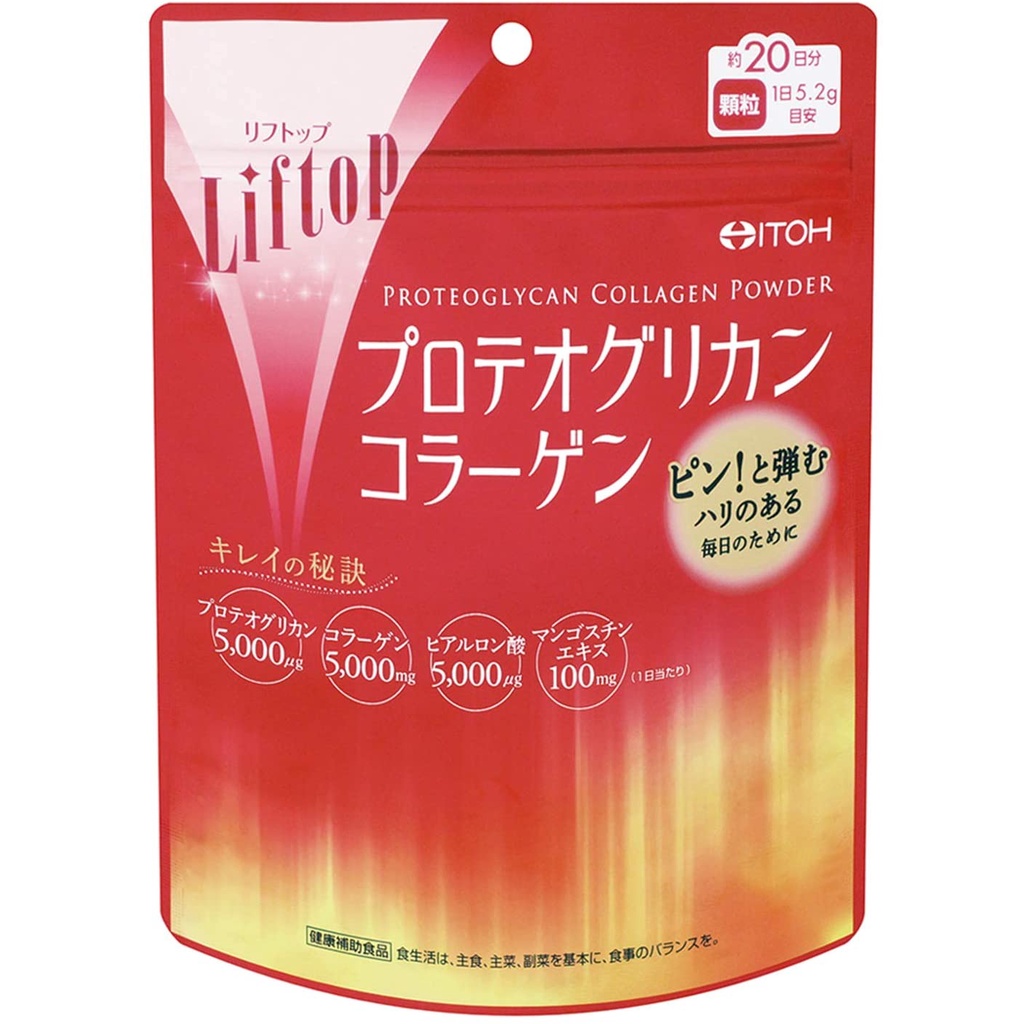 日本 ITOH 井藤漢方製藥  Liftop 提升蛋白多醣膠原蛋白 104g 20日分