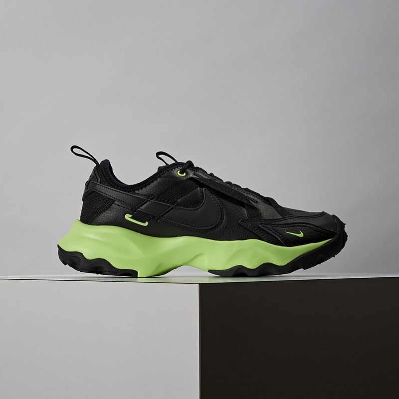 Nike W TC 7900 女 黑綠 厚底 簡約 反光 休閒鞋 DD9681-001