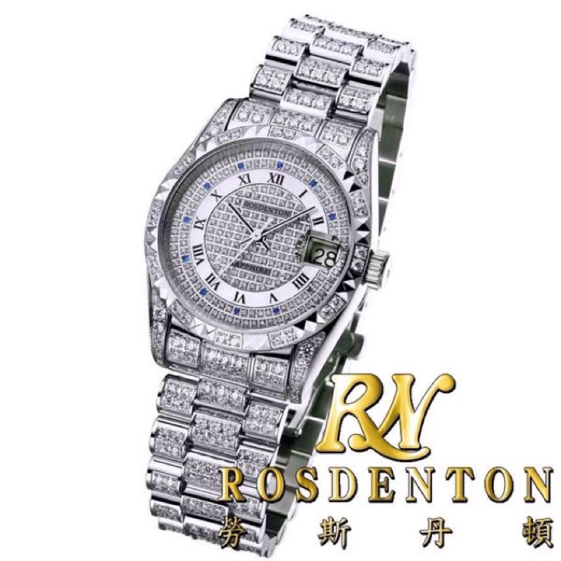 ROSDENTON 勞斯丹頓 男 星光璀璨 滿天星鑽腕錶(6036MD-C)