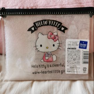 日本三麗鷗kitty&雙子星透明防水收納袋/B5透明網格防水收納袋 文件袋