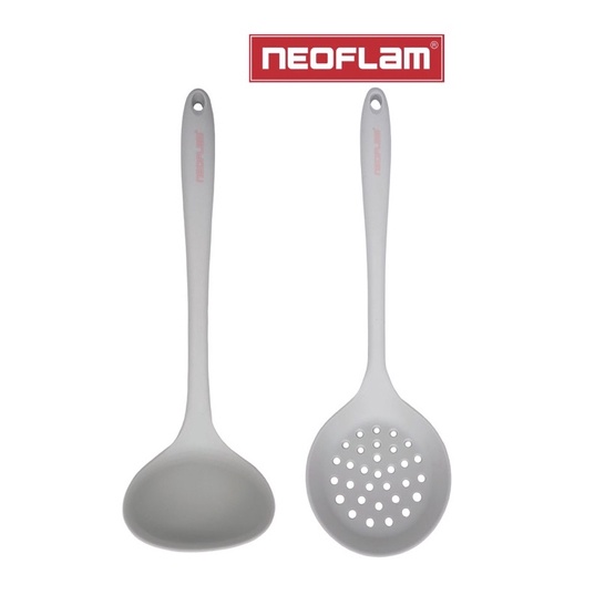 全新【NEOFLAM】Premium矽銀系列廚房配件FIKA(湯勺/漏勺)
