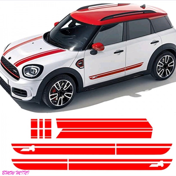 寶馬MINI 適用於寶馬mini Cooper F60全車拉花側裙車頭車尾引擎蓋貼紙A115