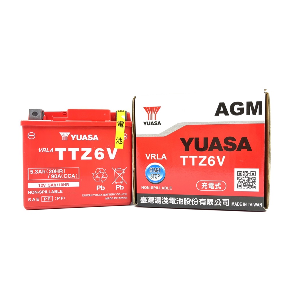 🔥最新製造🔥 湯淺 YUASA TTZ6V 5號加強版 機車電瓶 同YTX5L-BS TTZ7S 電瓶 電池小阿魯專用