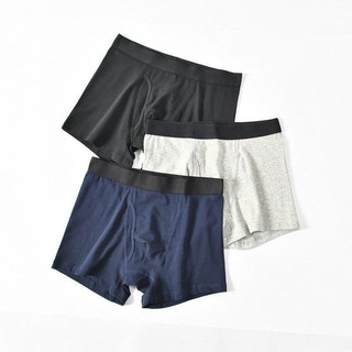 男士純棉透氣平口褲 SUPIMA COTTON 前開口中腰內褲