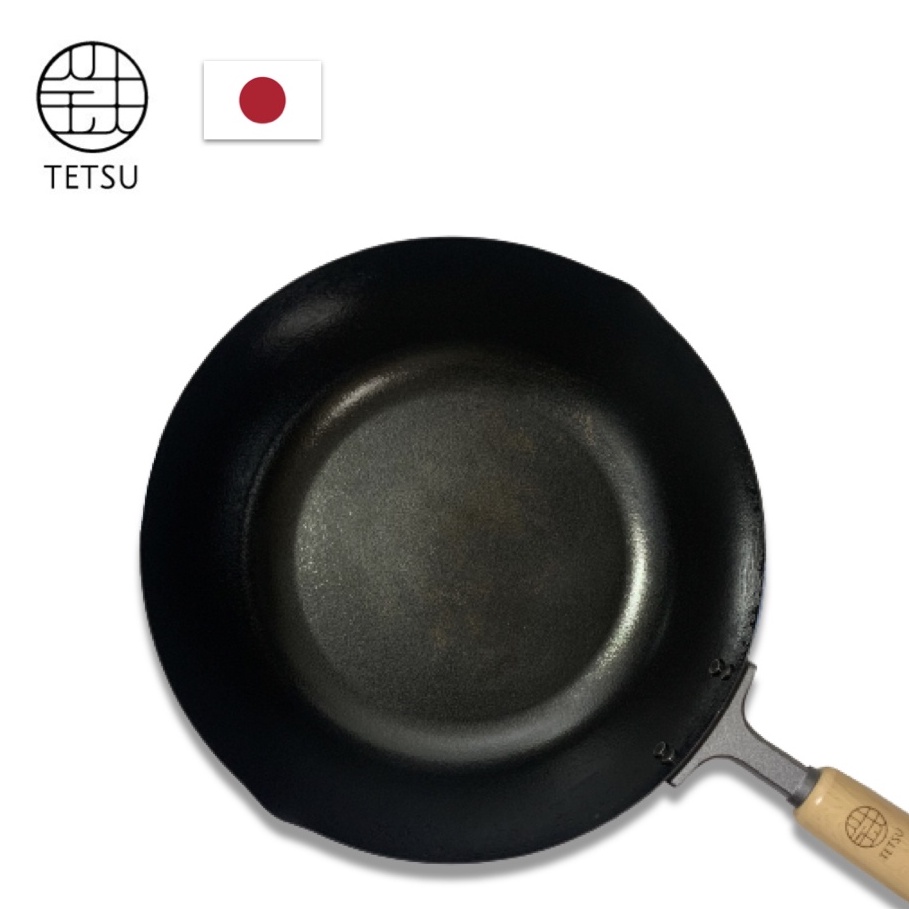 TETSU 日本製鐵鍋平底鍋炒鍋已開鍋展演品24CM/26CM/28CM/30CM