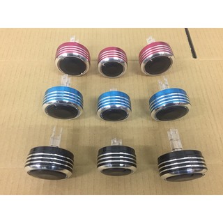三菱 Colt Plus 改裝 鋁合金 冷氣旋鈕 雙色版 (一組3顆) 本商品需自行修改才能安裝使用，接受者再行下標！