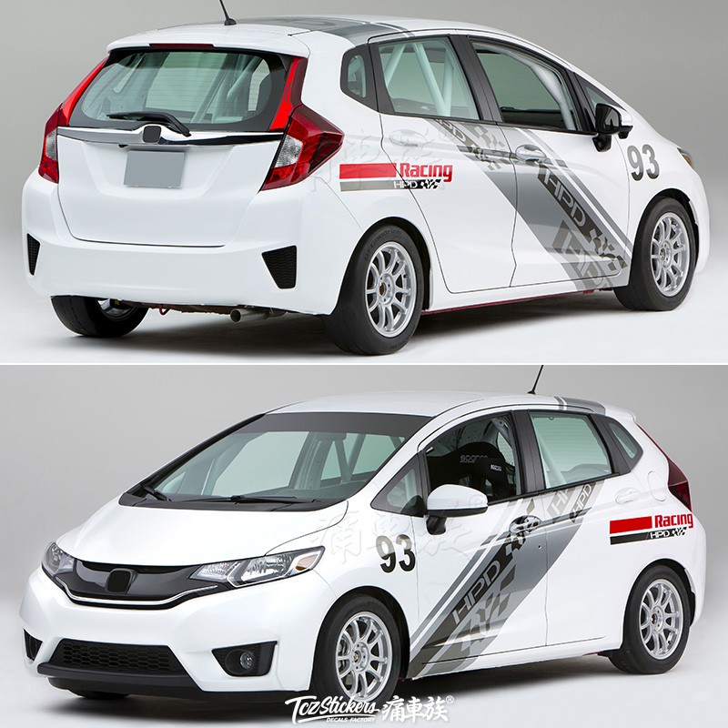 Honda 本田 Fit飛度gk5車貼拉花jazz賽車專用車身裝飾改裝整車全車貼紙 蝦皮購物