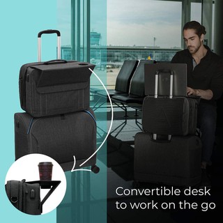 全新-FUGU MINILUX 旅行背包 多功能公事包 筆電包 可固定在行李箱拉桿