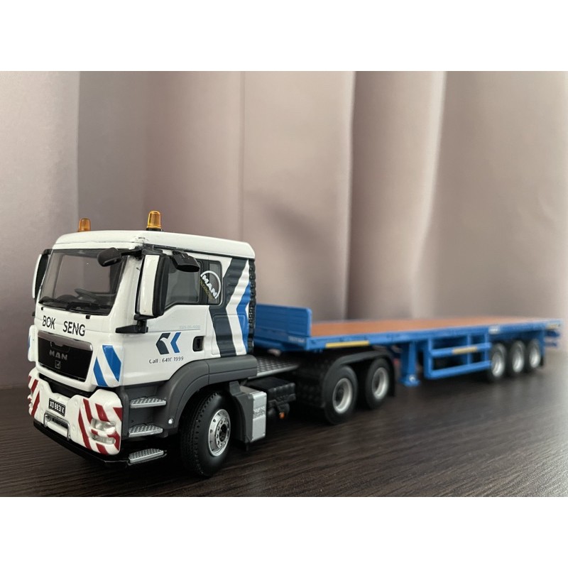 全新wsi 1 50 Bok Seng Man Tgs L 6x4 拖板車3軸10輪車頭 3軸12輪平板尾車 蝦皮購物