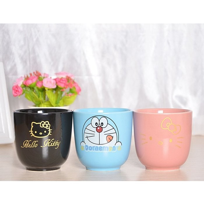 日式可愛hello kitty陶瓷杯卡通早餐杯馬克杯 兒童牛奶杯水杯杯子