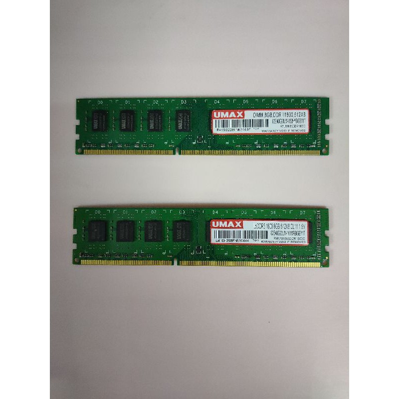 UMAX DDR3-1600 8G X2 雙通道 共16G