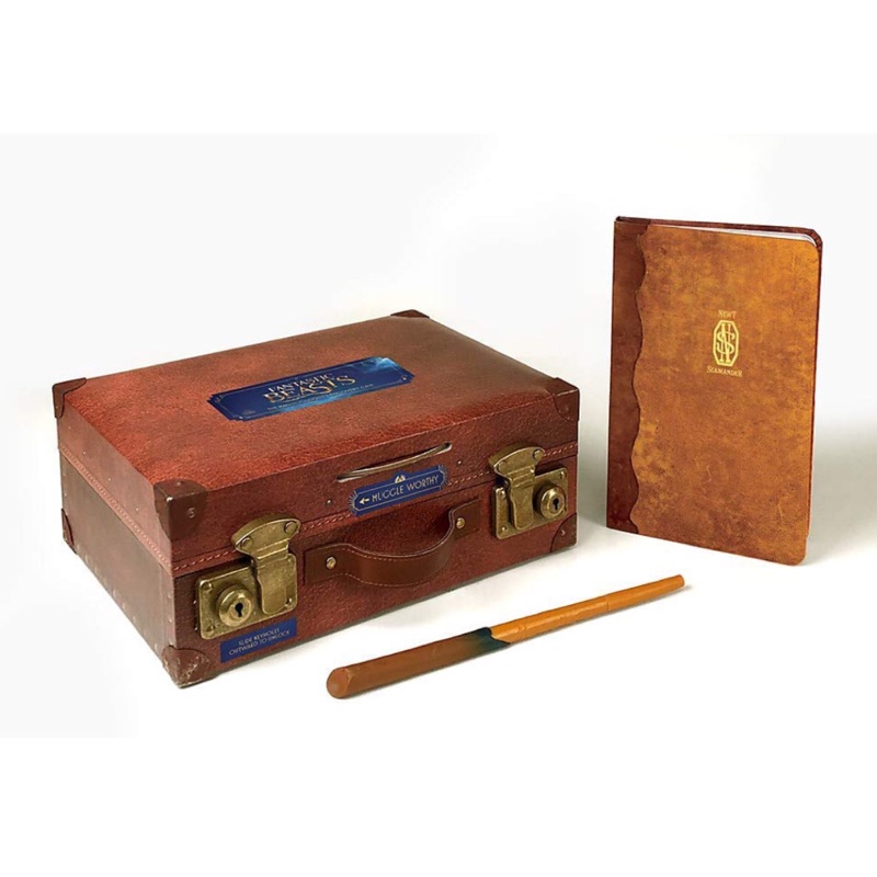 【地球姨代購】Donald Lemke 怪獸與牠們的產地 皮箱 造型 私密 日記本 魔杖 筆 筆記本組 哈利波特 紐特
