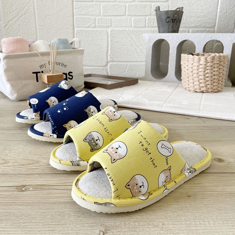 3雙$399【iSlippers】樂活系列-布質家居室內拖鞋-童趣風