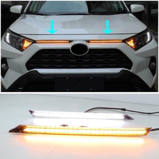 2019~2021年 豐田 5代 RAV4 流光雙色 LED 日行燈 前槓 中網燈 轉向輔助 車燈 TOYOTA
