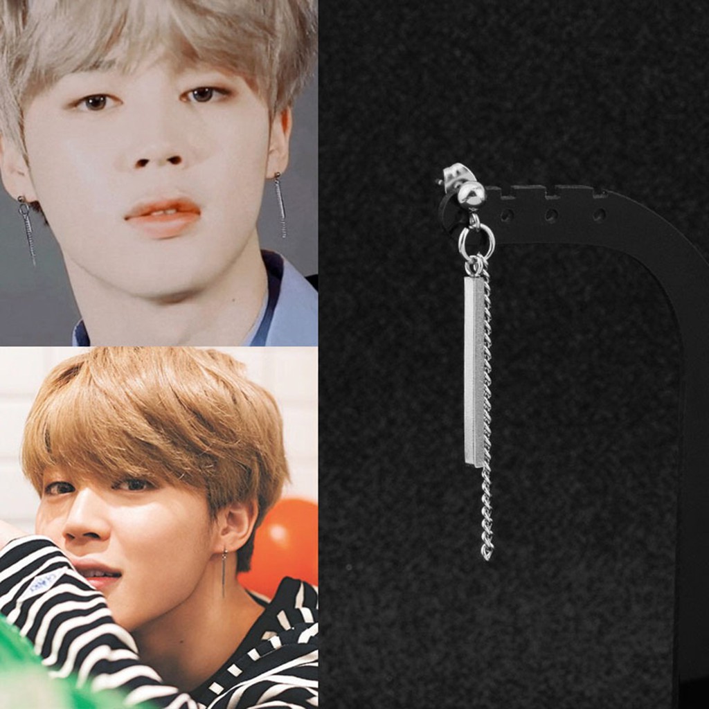 1 件 Kpop BTS Jimin 耳環男士女士耳環時尚 Popstar 珠寶配飾