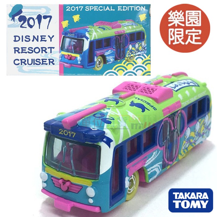 『 單位日貨 』2017 日本正版 多美 TOMICA 東京迪士尼 樂園限定 夏季 特別 合金 巴士 公車 小車