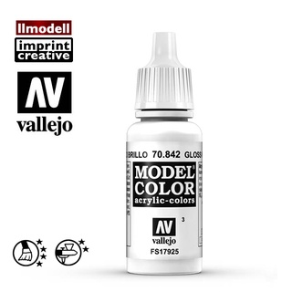 AV Vallejo 亮光白色 70842 Gloss White 模型漆鋼彈水性漆壓克力顏料 Acrylic