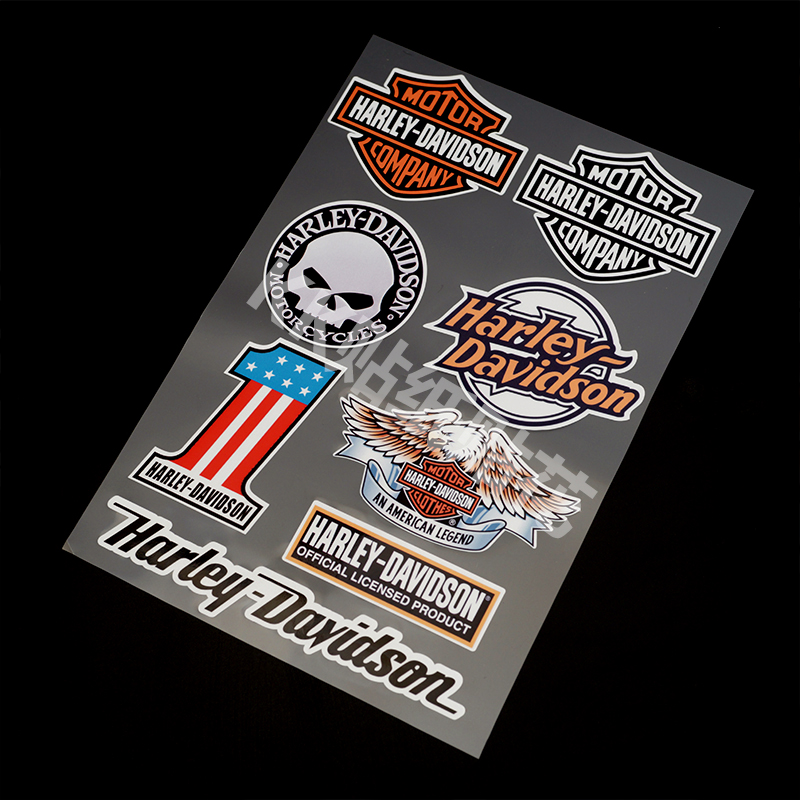 X x 摩托車反光貼紙 Harley-Davidson 汽車標誌貼紙彩色汽車標誌貼花