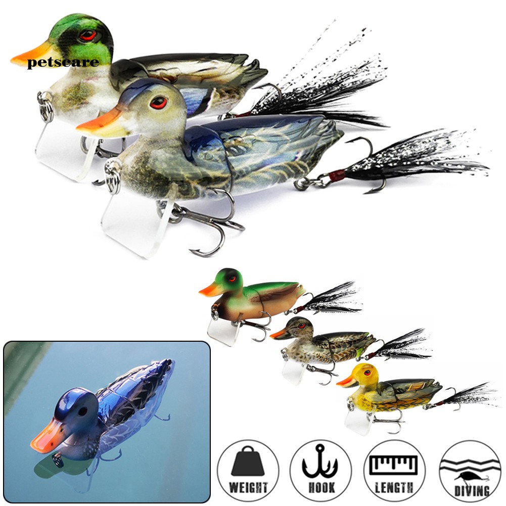 Ptcr 7cm人工鴨形魚硬餌魚餌河海洋釣具 蝦皮購物