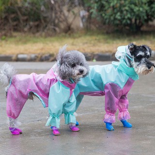 狗狗雨衣全包泰迪四腳防水比熊博美網紅小型幼犬雪納瑞寵物衣服