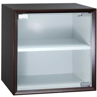【台灣製造】魔術方塊 胡桃色 小玻璃門櫃 收納櫃 303030