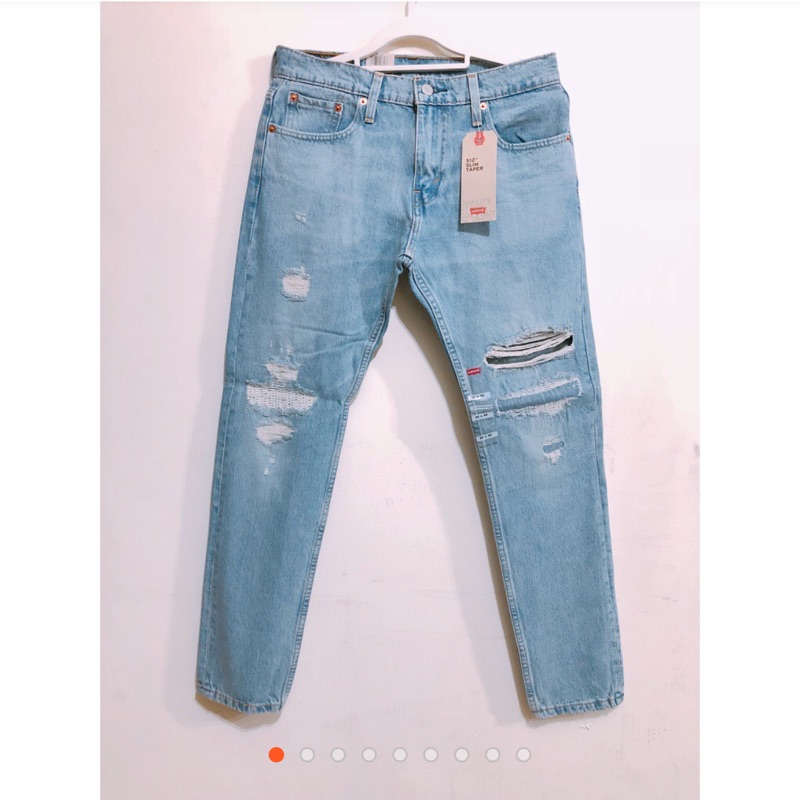 Levis512 淺藍 刀割 破壞 牛仔褲