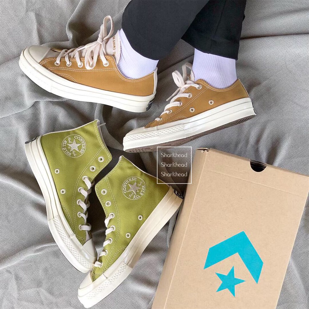 【Sharkhead】現貨 Converse 1970 帆布鞋 低筒 綠 黃 奶茶 165423C 165421C 高筒