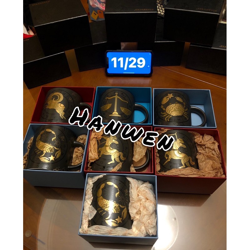 現貨 台北可面交 台灣限定馬克杯星巴克星座杯十二星座杯 牡羊座 天秤座 水瓶座 天蠍座 巨蠍座 射手座 蝦皮購物