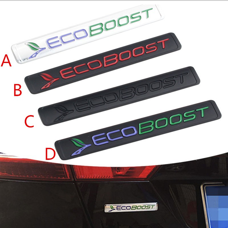 1 x 金屬 EcoBoost 徽章發動機標誌汽車貼花貼紙徽章適用於福特 F150 Fusion Focus Musta