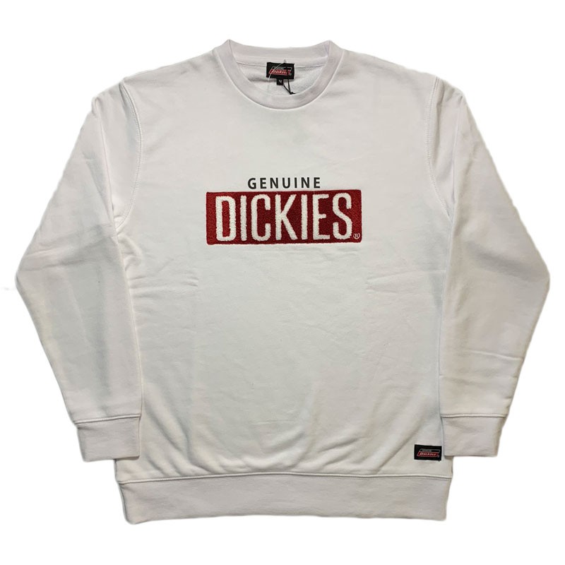 【DICKIES】0174-3632 日本限定 毛巾布方塊 大學T (白色) 化學原宿