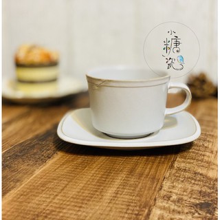 小糖瓷⎜日本製 無印感牛奶白咖啡杯碟/四方碟