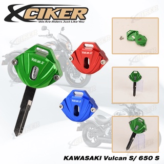 Kawasaki Vulcan S 650 S/EN 650 摩托車鑰匙殼 CNC 鋁鑰匙空白蓋鑰匙頭殼帽架保護套配件