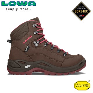 LOWA 德國 女 Renegade GTX Mid 中筒多功能健行鞋《咖啡/桃紅》/LW320945/登山鞋/悠遊山水