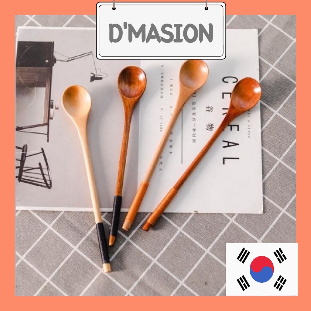 [D'MAISON] 木長勺子馬德勒家用咖啡廳茶匙茶匙 4 束 SET